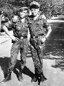 Андрей Шацких (слева) перед отправкой в 332 ШП ВДВ, 387 парашютно-десантный полк 105 гв.ВДД, Фергана 1991 год.
Фото к статье по ссылке - http://desantura.ru/articles/72158/