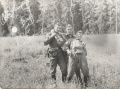 В центре ст. сержант Захаров, справа старшина Логинов.